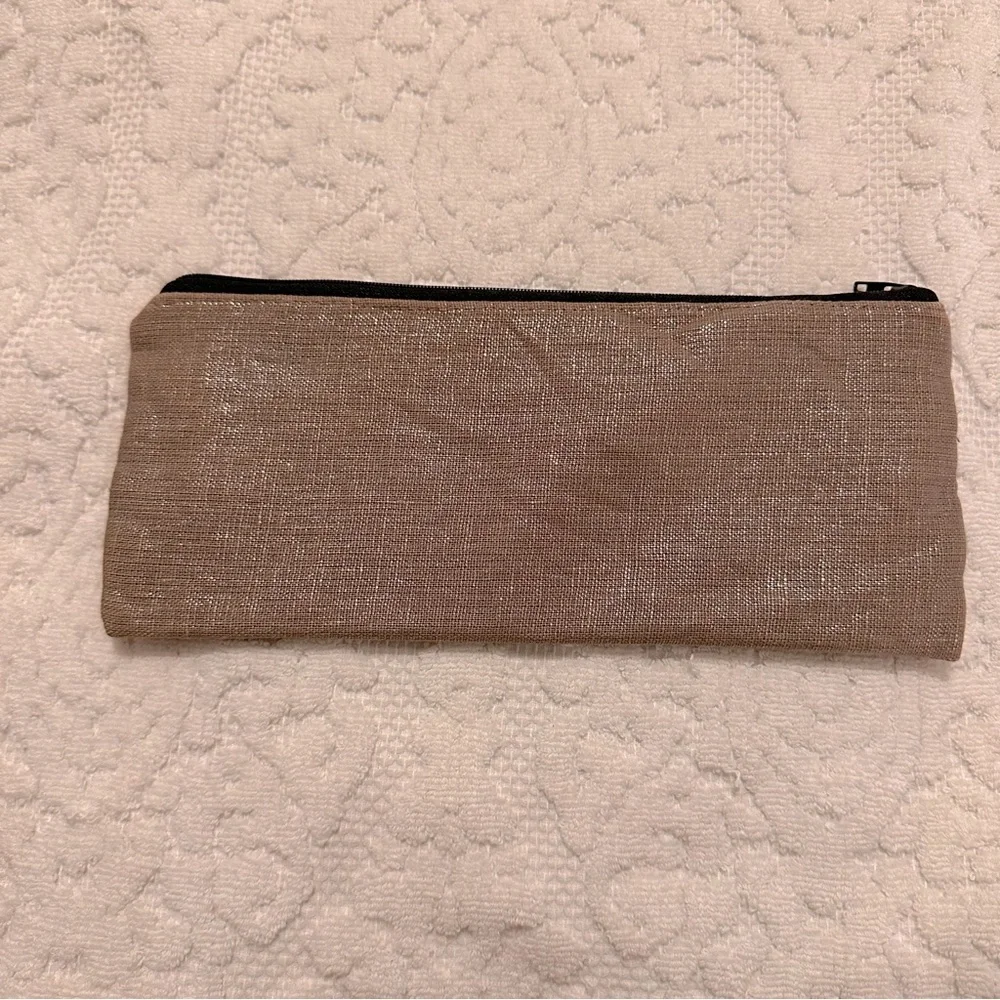 Marketa | Pouch | Linen Taupe Silver Shimmer Pouch